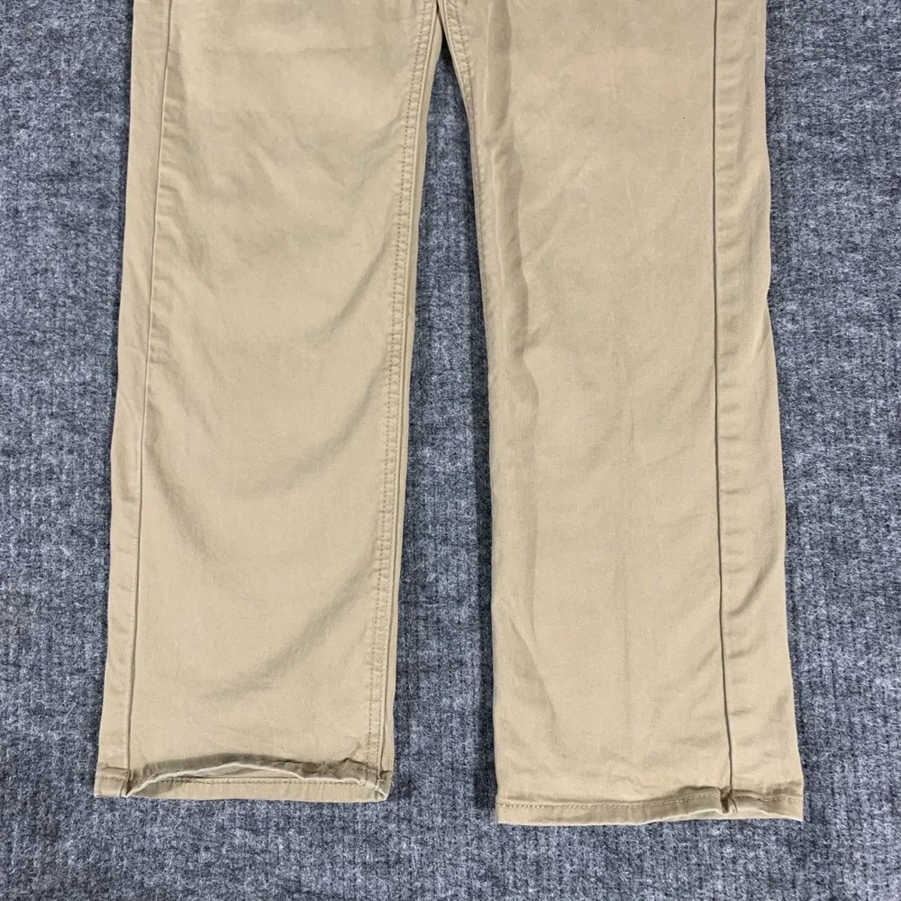 Levis‎ Pants Mens 30x30 Beige Denim Flat Front Straight Stretch Gold Signature